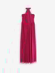 Pink Mesh Multiway Bridesmaid Wedding Maxi Dress - Image 7 of 7
