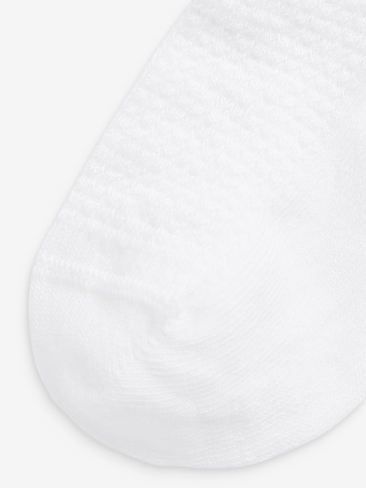 White 5 Pack Cotton Rich Ruffle Trainer Socks - Image 2 of 3