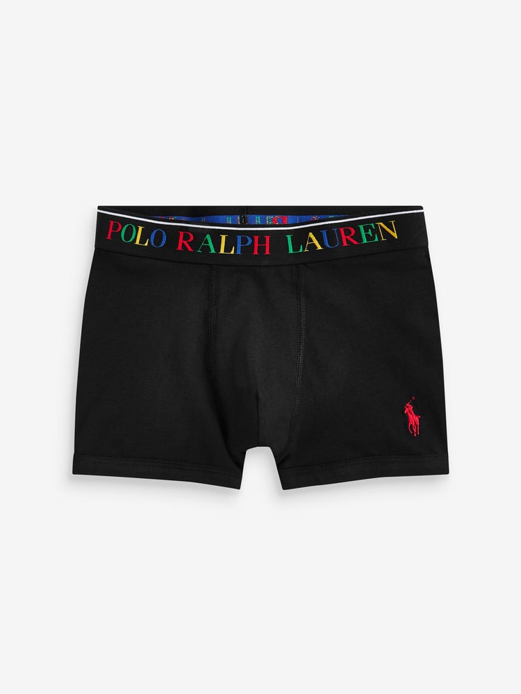 Polo Ralph Lauren Black/Grey Boys Cotton Stretch Logo Boxers 3 Pack - Image 2 of 4
