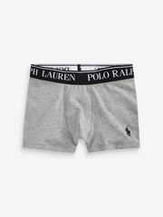 Polo Ralph Lauren Black/Grey Boys Cotton Stretch Logo Boxers 3 Pack - Image 3 of 4