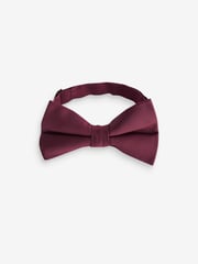 Burgundy Red Twill Bow Tie - Image 3 of 7