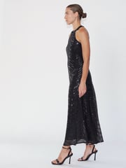 Religion Black Halterneck Beaded Sequin Midi Maxi Dress - Image 6 of 6