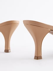 Tan Brown Signature Leather Padded Weave Mules - Image 7 of 7