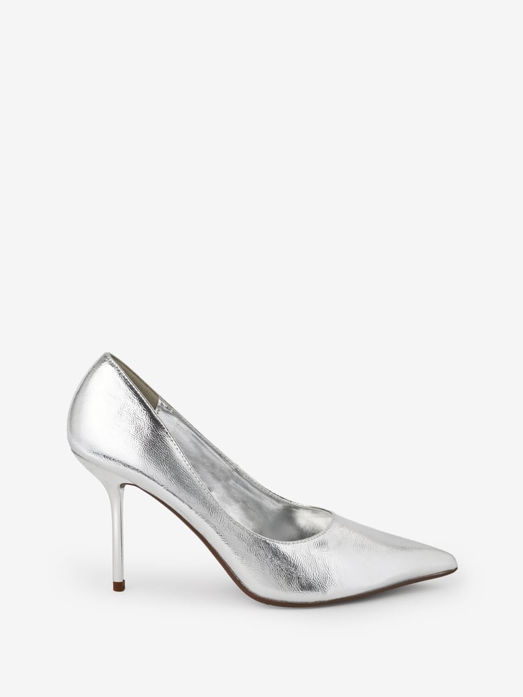 Silver Forever Comfort® Metallic Heel Court Shoes - Image 2 of 5