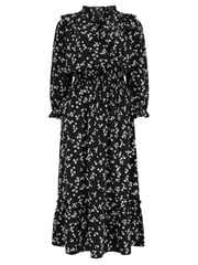 Pour Moi Black Daisy Print Maggie Dress - Image 3 of 4