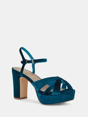 Novo Green Luella Block Heel Platform Ankle Strap Sandal Heels - Image 3 of 4