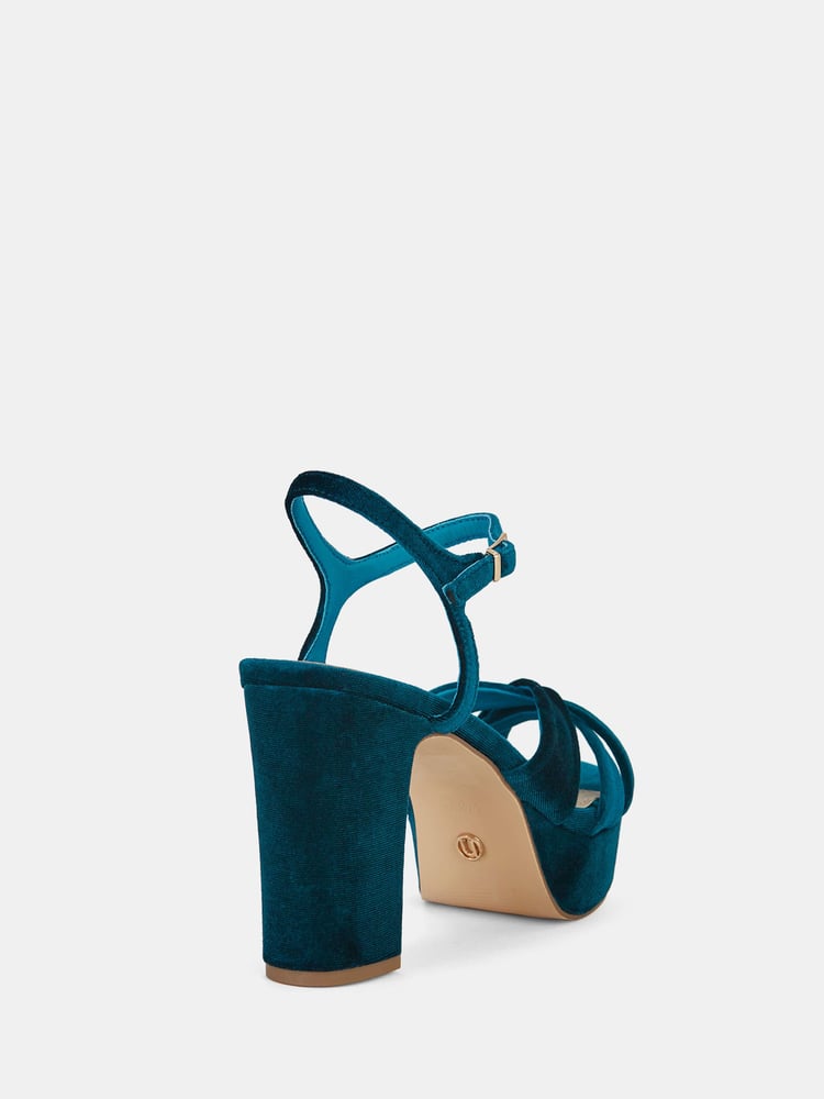 Novo Green Luella Block Heel Platform Ankle Strap Sandal Heels - Image 4 of 4 Novo Green Luella Block Heel Platform Ankle Strap Sandal Heels - Image 4 of 4