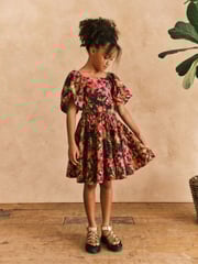 Pink Print Cut Out Detail Dress (3-16yrs) - Image 1 of 1