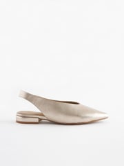 Gold Forever Comfort® Leather Flat Slingbacks - Image 4 of 7