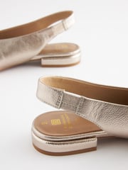 Gold Forever Comfort® Leather Flat Slingbacks - Image 5 of 7