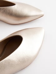 Gold Forever Comfort® Leather Flat Slingbacks - Image 6 of 7