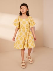 Yellow Floral Cut Out Detail Dress (3-16yrs) - Image 1 of 1