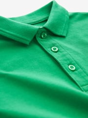Green Regular Fit Cotton School Short Sleeve 100% Cotton Polo Shirts 2 Pack (3-16yrs) - Image 7 of 7