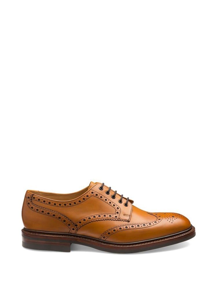 Loake Chester Burnished Calf Leather Heavy Brogue Shoes - Image 1 of 4 Loake Chester Burnished Calf Leather Heavy Brogue Shoes - Image 1 of 4