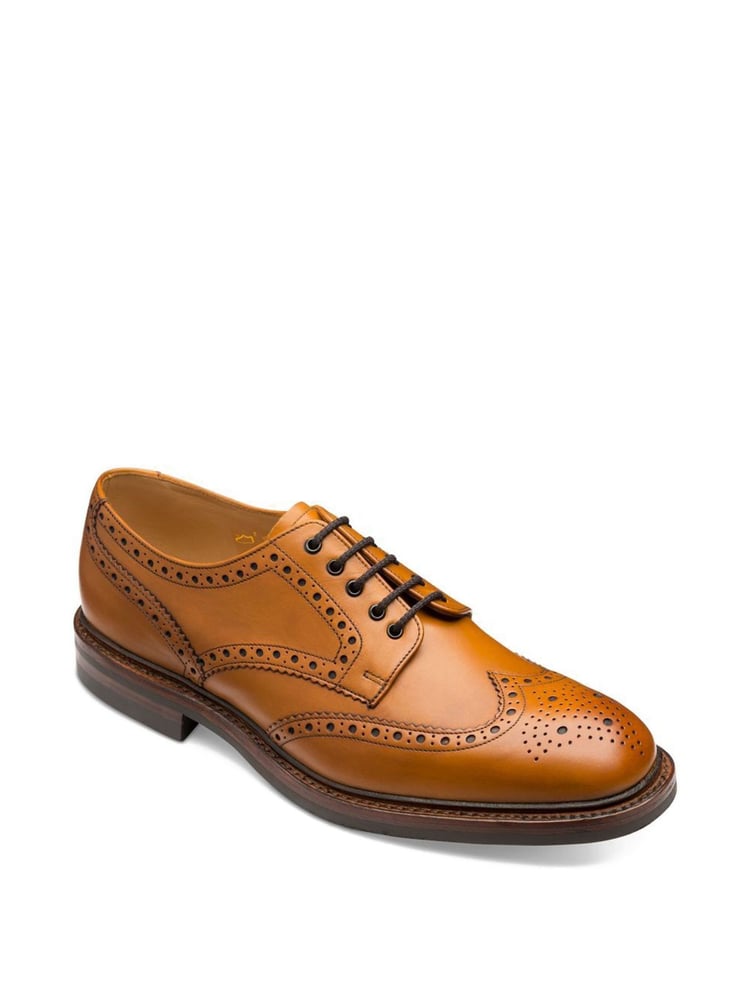 Loake Chester Burnished Calf Leather Heavy Brogue Shoes - Image 2 of 4 Loake Chester Burnished Calf Leather Heavy Brogue Shoes - Image 2 of 4