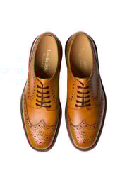 Loake Chester Burnished Calf Leather Heavy Brogue Shoes - Image 3 of 4