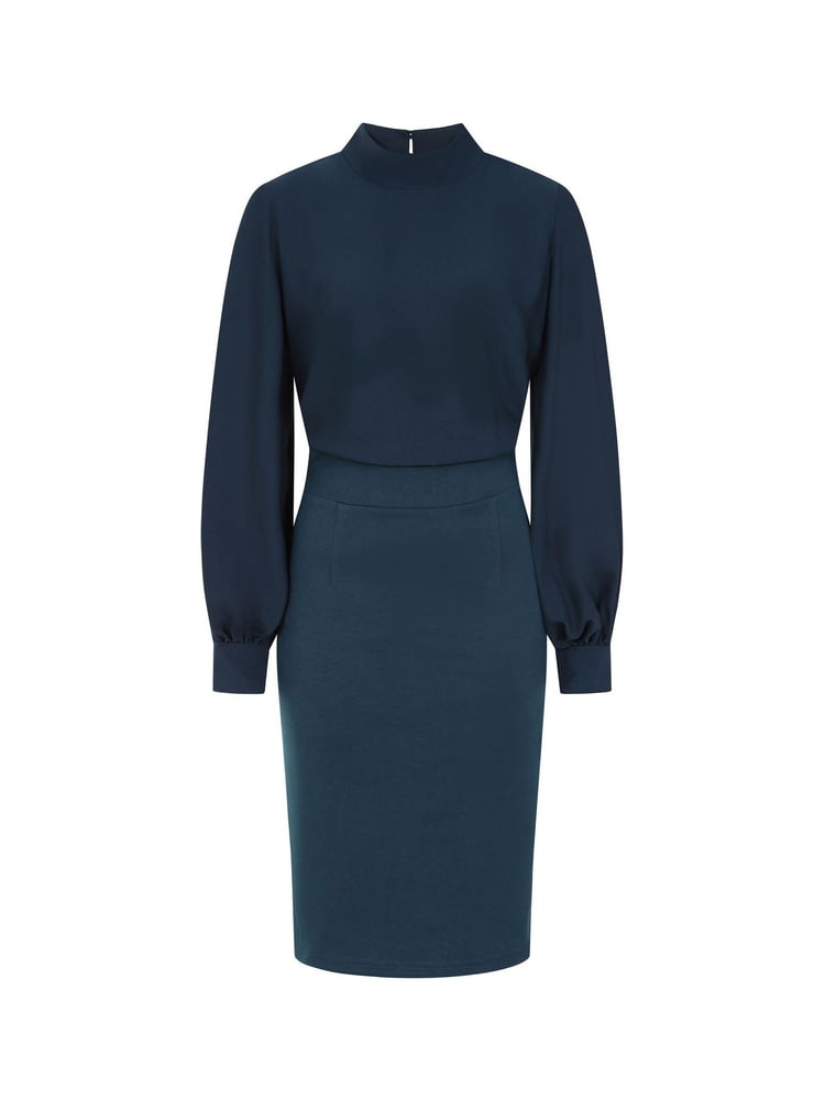 Hot Squash Blouson Sleeve Ponte Dress - Image 3 of 3