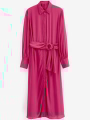 Pink Belted Midi Shirt Dress - Image 5 of 5