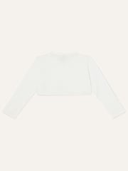 Monsoon Natural Baby Supersoft Faux Fur Collar Cardigan - Image 2 of 3