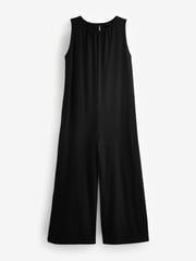 Black 100% Cotton Sleeveless Jumpsuit - Image 5 of 6