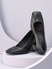 Black Forever Comfort® With Motionflex Square Toe Block Heel Shoes - Image 7 of 8