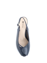 Pavers Blue Peep Toe Slingback High Heels - Image 4 of 5