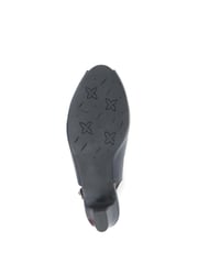 Pavers Blue Peep Toe Slingback High Heels - Image 5 of 5