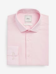 Pink Slim Fit Single Cuff Cotton Shirt - Image 4 of 6
