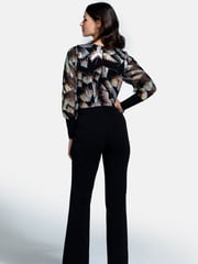 HotSquash Ponte Black Jumpsuit with Blouson Sleeves - Image 2 of 4