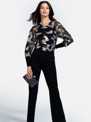 HotSquash Ponte Black Jumpsuit with Blouson Sleeves - Image 3 of 4
