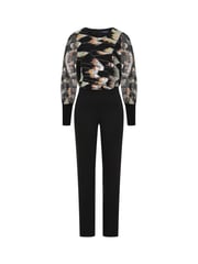 HotSquash Ponte Black Jumpsuit with Blouson Sleeves - Image 4 of 4