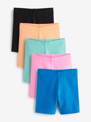 Black/Blue/Pink/Multi 5 Pack Cycle Shorts (3-16yrs) - Image 1 of 3