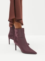Purple Forever Comfort® Point Toe Heeled Ankle Boots - Image 1 of 8