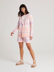 Tommy Hilfiger Orange Madras Check Double Breasted Blazer - Image 1 of 7