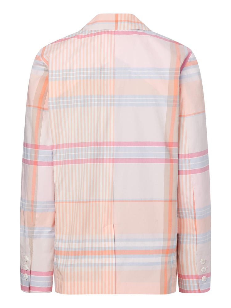 Tommy Hilfiger Orange Madras Check Double Breasted Blazer - Image 7 of 7
