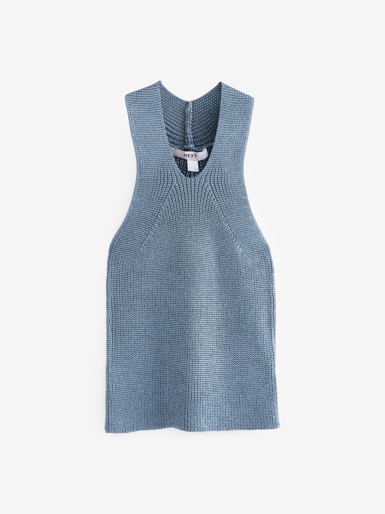 Blue Sparkle Racer Knit Vest - Image 5 of 5