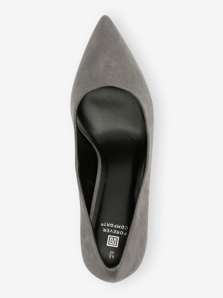 Grey Regular/Wide Fit Forever Comfort® Mid Heel Court Shoes - Image 5 of 5 Grey Regular/Wide Fit Forever Comfort® Mid Heel Court Shoes - Image 5 of 5