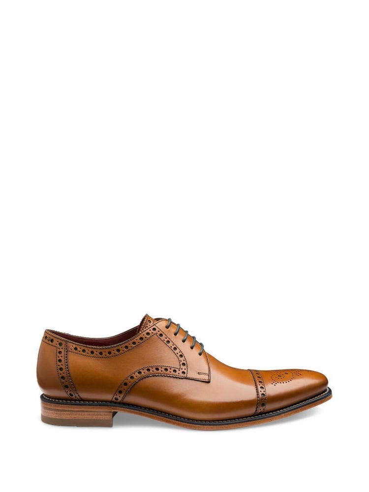 Loake Foley Calf Leather Semi Brogue Shoes - Image 1 of 4 Loake Foley Calf Leather Semi Brogue Shoes - Image 1 of 4