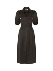 Mint Velvet Black Linen Blend Shirt Dress - Image 3 of 4