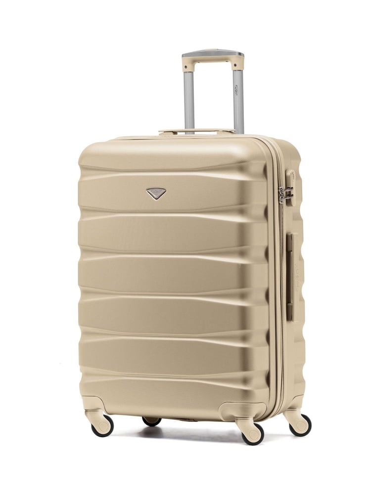 Flight Knight Champagne Medium Hardcase Lightweight Check In Suitcase With 4 Wheels - Image 1 of 7