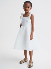 Reiss Ivory Selena Tulle Strappy Occasion Dress - Image 1 of 6