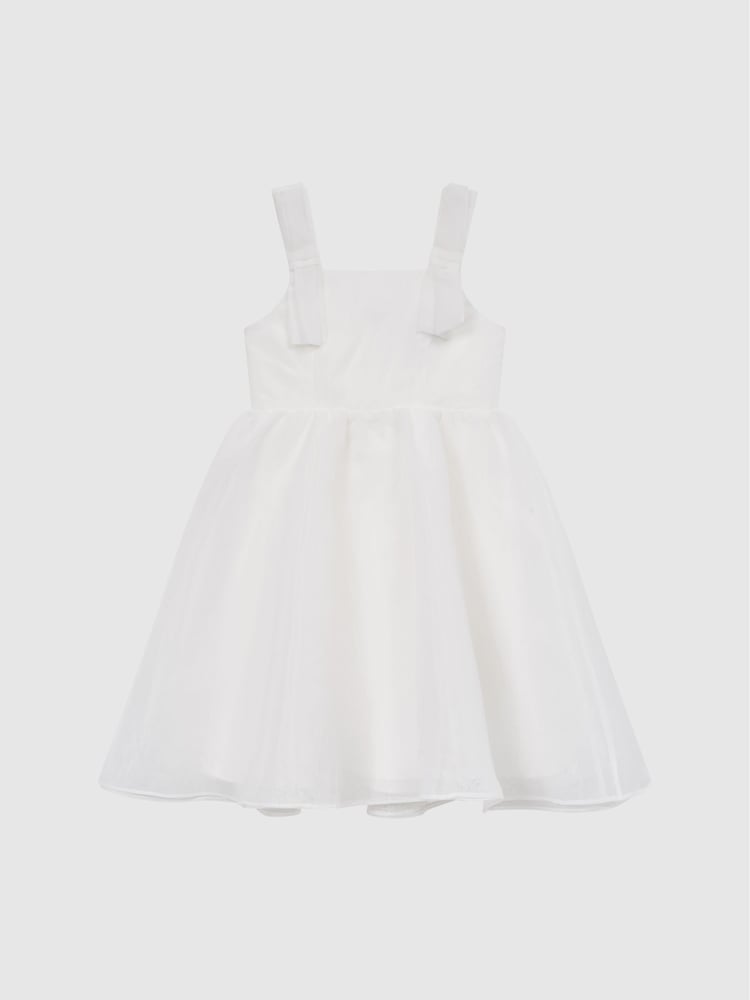 Reiss Ivory Selena Tulle Strappy Occasion Dress - Image 2 of 6