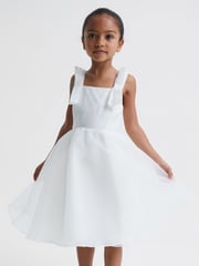 Reiss Ivory Selena Tulle Strappy Occasion Dress - Image 3 of 6