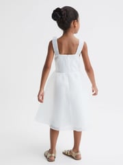 Reiss Ivory Selena Tulle Strappy Occasion Dress - Image 5 of 6