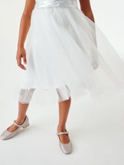 Ivory White Mesh Tie Back Party Dress (3-16yrs) - Image 2 of 6