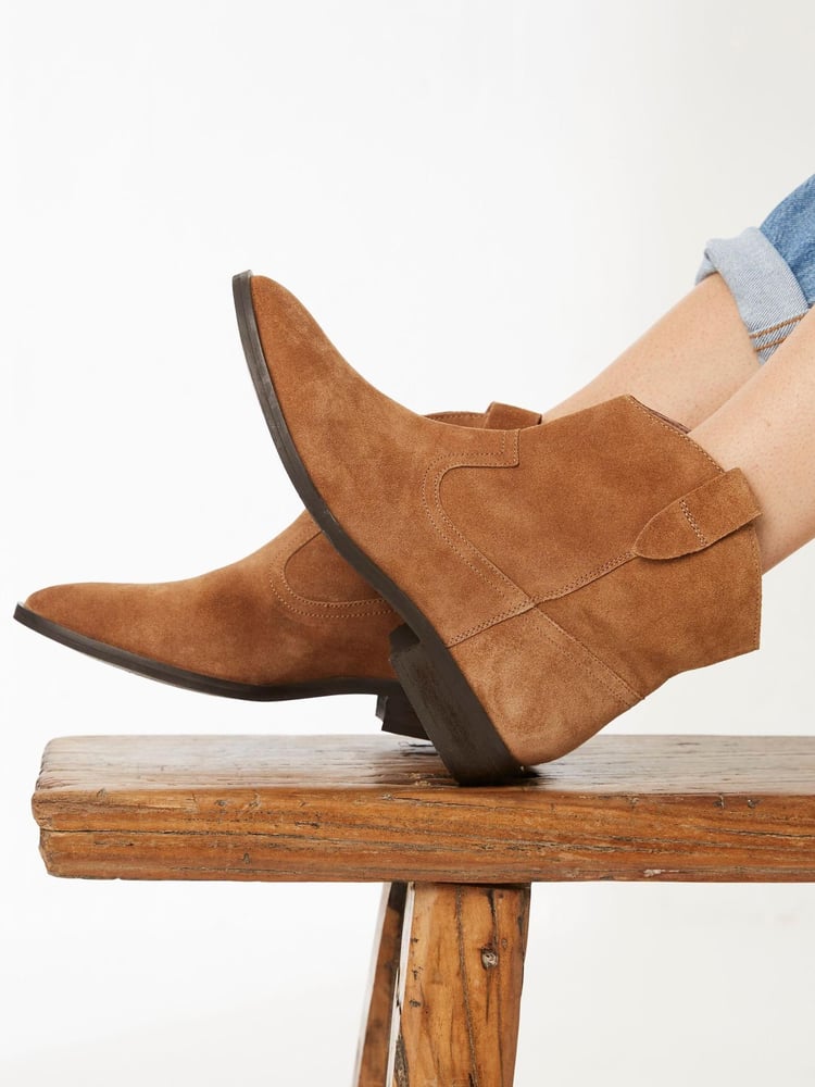 FatFace Brown Suede Pixie Boots - Image 6 of 6