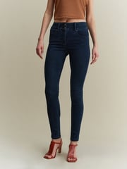 Inky Blue Denim Lift Slim And Shape Skinny Jeans - Image 1 of 6