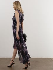 Religion Purple High Low Eclipse Maxi Dress with Ruffle Sleeve - Image 4 of 7
