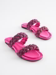 Pink Forever Comfort® Jewelled Braided Sandals - Image 3 of 7