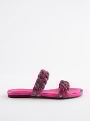 Pink Forever Comfort® Jewelled Braided Sandals - Image 4 of 7